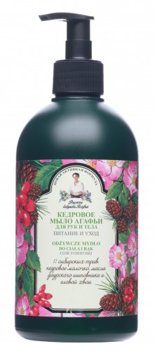 Agafia - Receptury Babuszki Agafii - Odżywcze mydło do ciała i rąk w płynie - Cedr syberyjski  - 500 ml