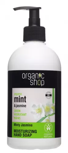 ORGANIC SHOP - MOISTURIZING HAND SOAP - Moisturizing liquid hand soap with mint and jasmine - Minty Jasmine - 500 ml