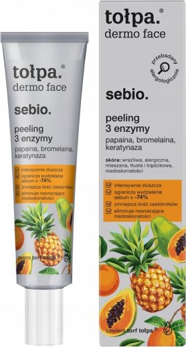 Tołpa - Dermo Face Sebio - Peeling do twarzy z 3 enzymami - 40 ml
