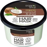 ORGANIC SHOP - Natural Moisturising Hair Mask - Tropical Coconut & Shea - Naturalna nawilżająca maska do włosów - Kokos i masło shea - 250 ml