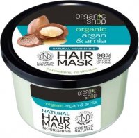 ORGANIC SHOP - Natural Nourishing Hair Mask - Maroccan Argan & Amla - Naturalna odżywcza maska do włosów - Argan i amla - 250 ml