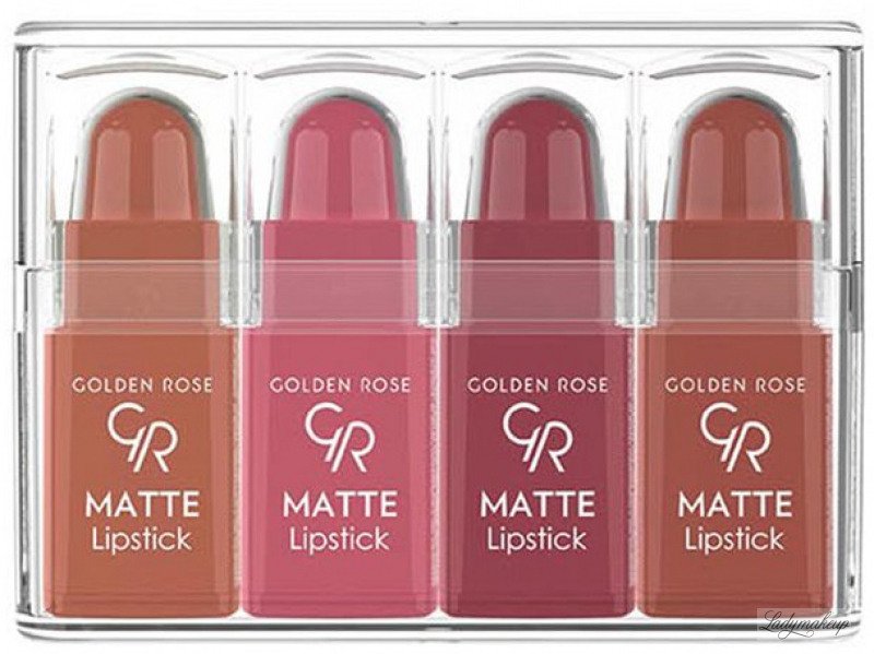 voldoende Perth abstract Golden Rose - Matte Lipstick Mix - A set of 4 matte mini lipsticks