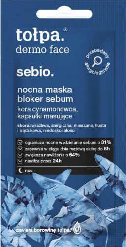 Tołpa - Dermo Face Sebio - Nocna maska bloker sebum - 8 ml