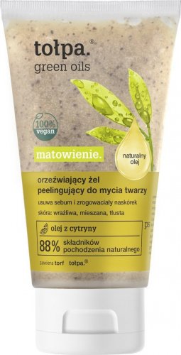 Tołpa - Green Oils - Refreshing peeling gel for washing the face - 150 ml