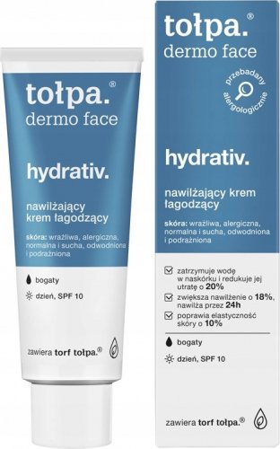 Tołpa - Dermo Face Hydrativ - Nawilżający krem do twarzy łagodzący na dzień - SPF 10 - 40 ml