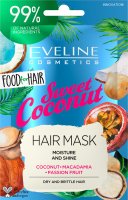 Eveline Cosmetics - Food for Hair - Moisture And Shine Hair Mask - Moisturizing mask for dry and brittle hair - Sweet Coconut - 20 ml