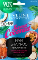 Eveline Cosmetics- Food for Hair - Moisture And Shine Hair Shampoo - Moisturizing shampoo for dry and brittle hair - Sweet Coconut - 20 ml