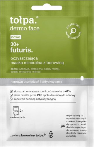Tołpa - Dermo Face 30+ Futuris - Cleansing mineral face mask with mud - 2 x 6 ml