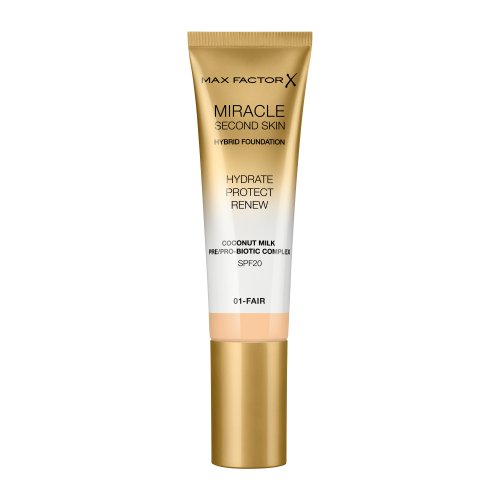 Max Factor - MIRACLE SECOND SKIN - HYBRID FOUNDATION - Moisturizing foundation with SPF20 filter - 30 ml - 01 - FAIR