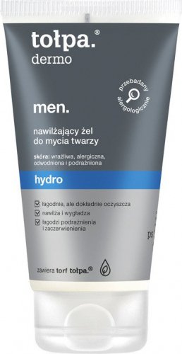 Tołpa - Dermo Men Hydro - Nawilżający żel do mycia twarzy dla mężczyzn - 150 ml