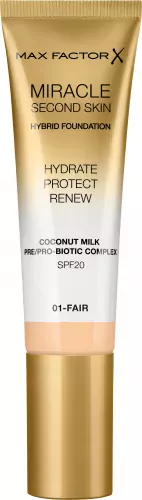 Max Factor - MIRACLE SECOND SKIN - HYBRID FOUNDATION - Moisturizing foundation with SPF20 filter - 30 ml