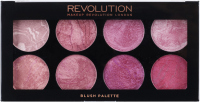 MAKEUP REVOLUTION - 8 BLUSH PALETTE - BLUSH QUEEN - Paleta róży