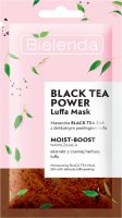Bielenda - BLACK TEA POWER LUFFA MASK - Moisturizing face mask with luffa peeling - 8 g