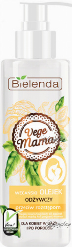 Bielenda - Vege Mama - Wegański olejek odżywczy przeciw rozstępom - Dla kobiet w ciąży i po porodzie - 200 ml