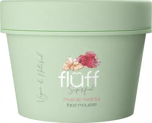 FLUFF - SUPERFOOD - Facial Cleansing Mousse - Raspberry and Almonds - 50 ml