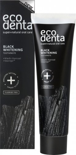 ECODENTA - Black Whitening Toothpaste - Whitening, black toothpaste with charcoal (natural) - 100 g