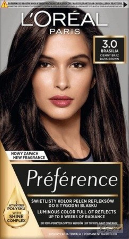 L'Oréal - Préférence - Permanent Haircolor  - BRASILIA - DARK BROWN - Hair  dye - Permanent coloring - Dark Brown