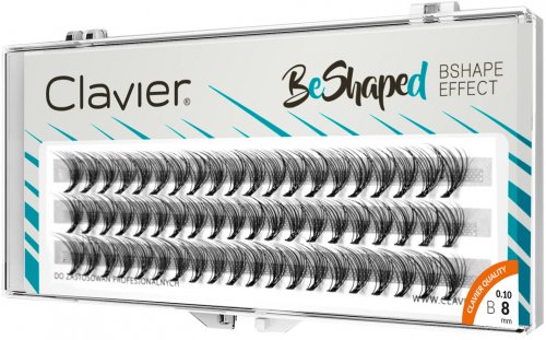 Clavier - BeShaped - Artificial eyelashes in type B clusters - 8 mm
