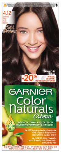 GARNIER - COLOR NATURALS Creme - Trwała, odżywcza koloryzacja do włosów - 4.12 Lodowy Brąz