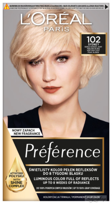 L'Oréal - - Permanent Haircolor SYDNEY - VERY VERY LIGHT PEARL BLONDE - Hair dye - coloring - very light pearl blond
