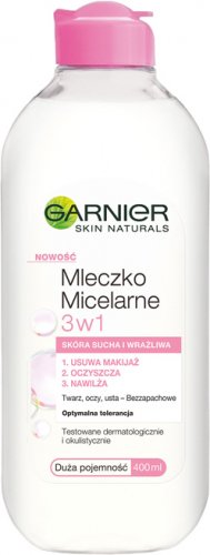 GARNIER - Mleczko micelarne 3w1 - Skóra sucha i wrażliwa - 400 ml