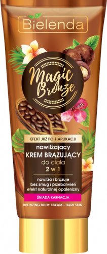 Bielenda - Magic Bronze - Bronzing Body Cream - Dark Skin - 2w1 Nawilżający krem brązujący do ciała - Śniada karnacja - 200 ml