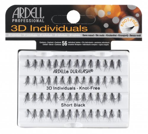 ARDELL - 3D Individuals - Kępki sztucznych rzęs - SHORT BLACK