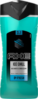 AXE - ICE CHILL Body, Hair & Face Wash - Wielofunkcyjny żel pod prysznic dla mężczyzn - 400 ml