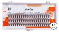 Ibra - DOUBLE FLARES EYELASH - KNOT-FREE - Double volume eyelash tufts  - 13 mm - 13 mm