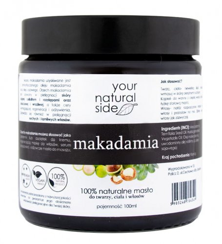 Your Natural Side - 100% naturalne masło makadamia - 100 ml