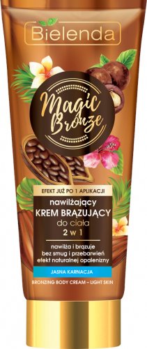 Bielenda - Magic Bronze - Bronzing Body Cream - Light Skin - 2in1 -  Moisturizing bronzing body cream  2in1- Light complexion - 200 ml