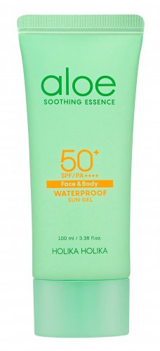 Holika Holika - Aloe Soothing Essence - Face & Body Waterproof Sun Gel - Wodoodporny żel przeciwsłoneczny z aloesem do twarzy i ciała - 100 ml - SPF50+ PA++++