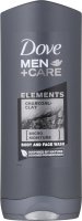Dove - Men + Care - Elements - Charcoal + Clay - Body and Face Wash - Body and face shower gel for men - 400 ml