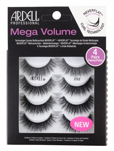 ARDELL - Mega Volume - 4 Pairs - Zestaw 4 par rzęs na pasku - 252