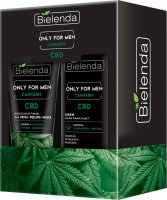 Bielenda - ONLY FOR MEN CANNABIS CBD - Cosmetics set for men - Strongly moisturizing cream 50 ml + Face cleansing paste 150 g
