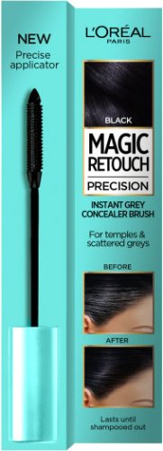 L'Oréal - MAGIC RETOUCH PRECISION - INSTANT GRAY CONCEALER BRUSH - Mascara covering gray hair at the temples and individual gray hair - 8 ml - BLACK