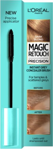 L'Oréal - MAGIC RETOUCH PRECISION - INSTANT GRAY CONCEALER BRUSH - Mascara covering gray hair at the temples and individual gray hair - 8 ml - DARK BLONDE