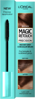 L'Oréal - MAGIC RETOUCH PRECISION - INSTANT GRAY CONCEALER BRUSH - Mascara covering gray hair at the temples and individual gray hair - 8 ml - BROWN - BROWN