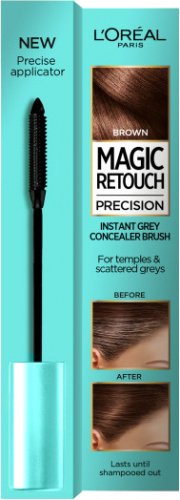 L'Oréal - MAGIC RETOUCH PRECISION - INSTANT GRAY CONCEALER BRUSH - Mascara covering gray hair at the temples and individual gray hair - 8 ml - BROWN