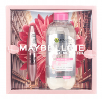 MAYBELLINE - Zestaw prezentowy kosmetyków - Tusz Lash Sensational + Garnier Płyn Micelarny 3w1 400 ml