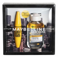 MAYBELLINE - Zestaw prezentowy kosmetyków - Tusz The Colossal + Garnier Płyn Micelarny z olejkiem 100 ml