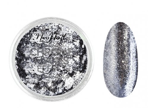 NeoNail - CHROME FLAKES EFFECT - Metallic nail foil - 01