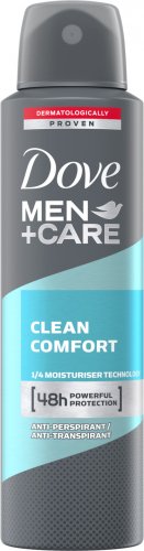 Dove - Men+Care Clean Comfort 48H Anti-Perspirant - Antyperspirant w aerozolu dla mężczyzn - 150 ml