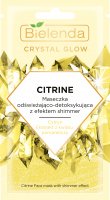 Bielenda - Crystal Glow - Citrine Face Mask with shimmer effect - Maseczka odświeżająco-detoksykująca z efektem shimmer do twarzy - 8 g 