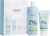 LUMENE - FINLAND - NORDIC FRESH - FRESH HYDRATION SET- Zestaw prezentowy do pielęgnacji ciała (żel pod prysznic 250 ml + krem do rąk 75 ml)