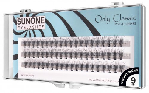 SUNONE - EYELASHES - ONLY CLASSIC TYPE-C LASHES - Kępki sztucznych rzęs - STANDARD - 60 szt. - 9 mm
