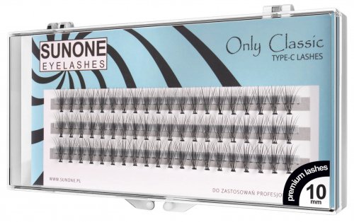 SUNONE - EYELASHES - ONLY CLASSIC TYPE-C LASHES - Kępki sztucznych rzęs - STANDARD - 60 szt. -  10 mm