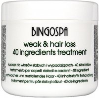 BINGOSPA - WEAK & HAIR LOSS 40 INGREDIENTS TREATMENT - Kuracja do włosów słabych i wypadających - 40 składników - 500 g
