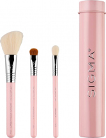 Sigma® - ESSENTIAL TRIO BRUSH SET - Set of 3 make-up brushes + mini tube - Pink