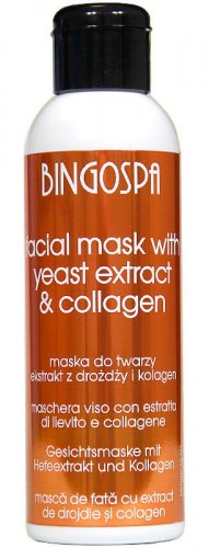 BINGOSPA - Maska do twarzy z ekstraktem z drożdży piwnych i kolagenem - 150g